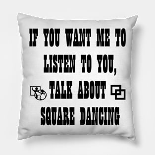 SQD Listen BLK Pillow