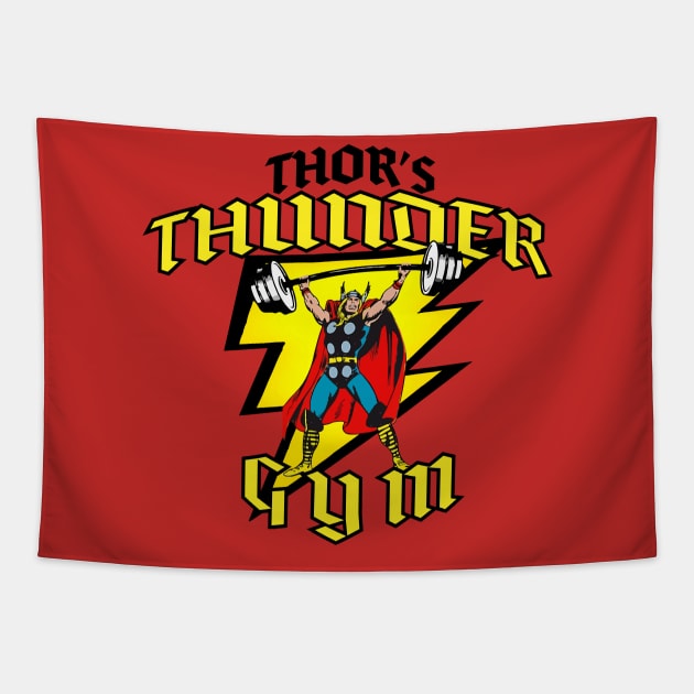 Thor's Thunder Gym! Tapestry by RecklessPlaya