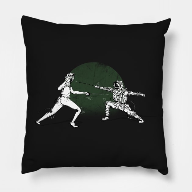 The Fencing Astronaut Pillow by diardo