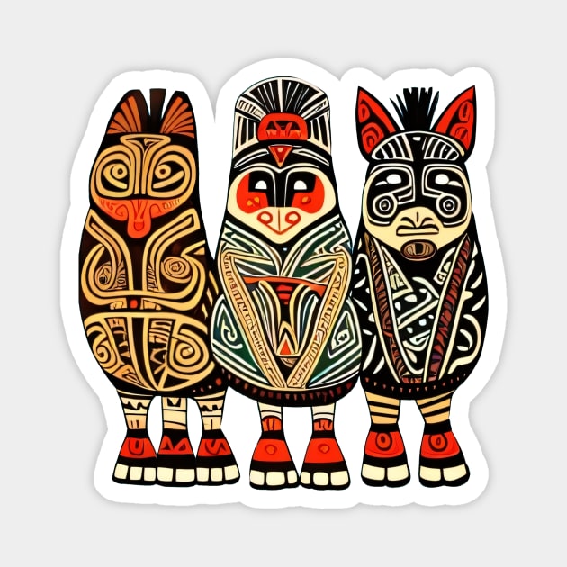 Three medicine man Magnet by Tiberiuss