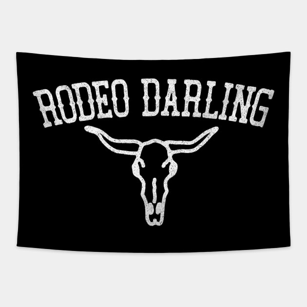 Rodeo Darling // Retro Outlaw Country Fan Design Tapestry by DankFutura