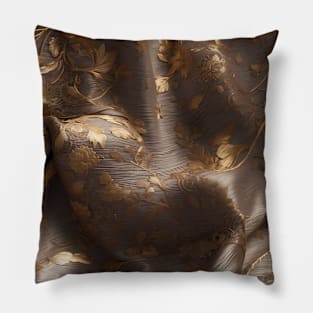 Luxurious gold sequin silk textile Pillow