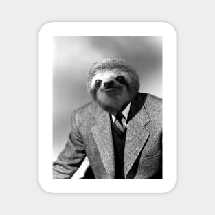 Gentleman Sloth with striped tie - Print / Home Decor / Wall Art / Poster / Gift / Birthday / Sloth Lover Gift / Animal print Canvas Print Magnet