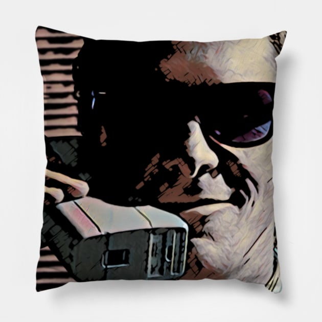 Hip To Be Square Pillow by Bobby Zeik Art