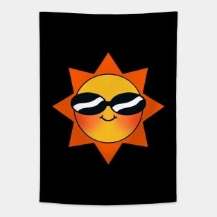 Retro Cool Happy Sun Vintage 70s Tapestry