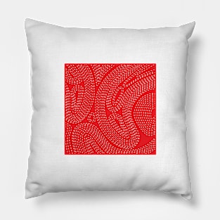 Stitches On Red Pillow