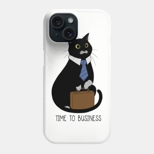 Business Cat Time to Business Phone Case