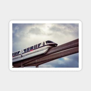 Black and Red Monorail Magnet