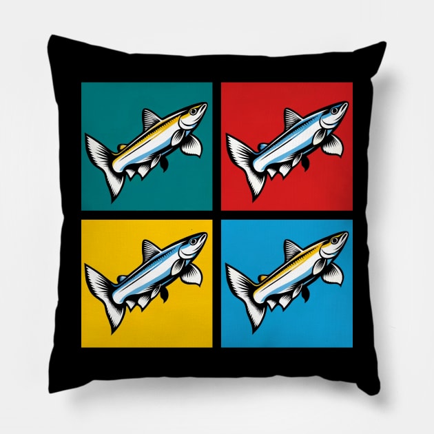 Pop White Cloud Mountain Minnow - Cool Aquarium Fish Pillow by PawPopArt