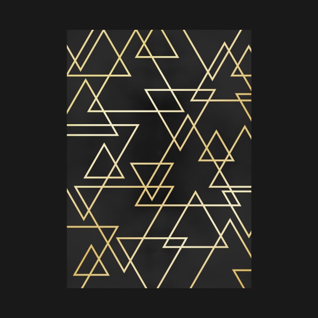 Black & Gold Geo Pattern by Blue-Banana