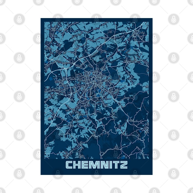 Chemnitz - Germany Peace City Map by tienstencil