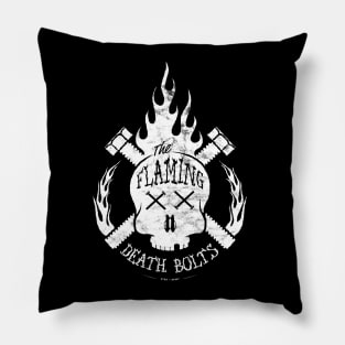 Flaming Death Bolts Pillow