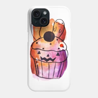 Spooky Watercolor Cupcake Phone Case