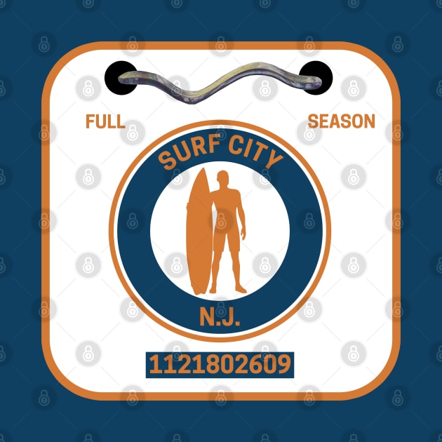 Surf City New Jersey Beach Badge by fearcity