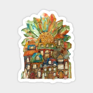 Whimsical House Abstract Magnet