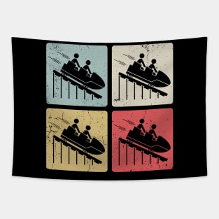 Vintage Roller Coaster Fan Tapestry