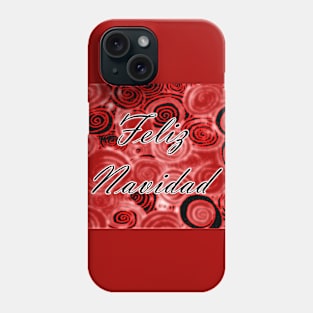 Feliz Navidad Swirls Phone Case