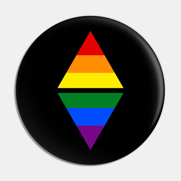 #nerfingwithpride Auxiliary Logo - LGBTQIA+ Pride Flag Pin by hollowaydesigns