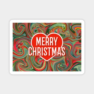 Marbled Merry Christmas Magnet