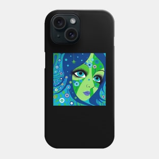 Blue-Eyed Green Girl Phone Case