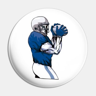 Quarterback Passing Ball Retro Pin