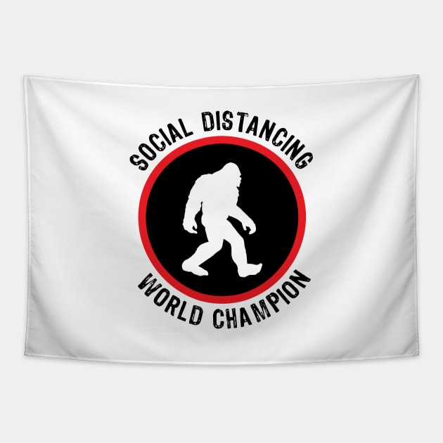 Bigfoot - Social Distancing World Champion Tapestry by KodeLiMe