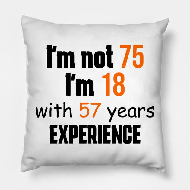 75th birthday Pillow by Circle Project