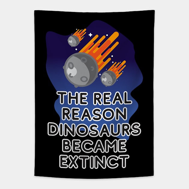 Why dinosaurs went extinct. Tapestry by Crazy Collective