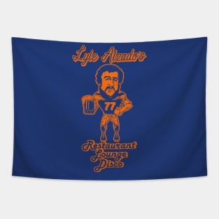 Retro Defunct Lyle Alzado's Restaurant Lounge Disco Tapestry