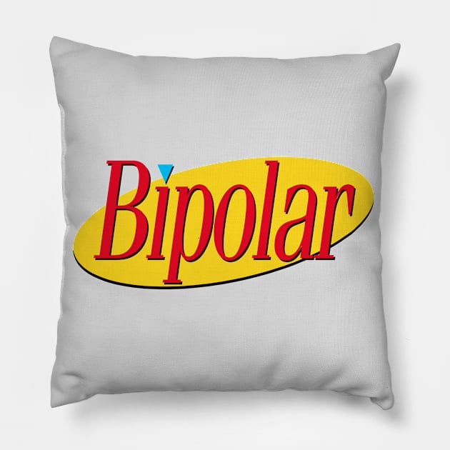 Bipolar - 90s TV Tribute Graphic Design Pillow by DankFutura