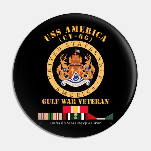 USS America (CV-66) - Gulf War Vet w Gulf  War SVC Pin by twix123844