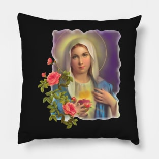 Roses and Mary | Mother's Day Gift Pillow