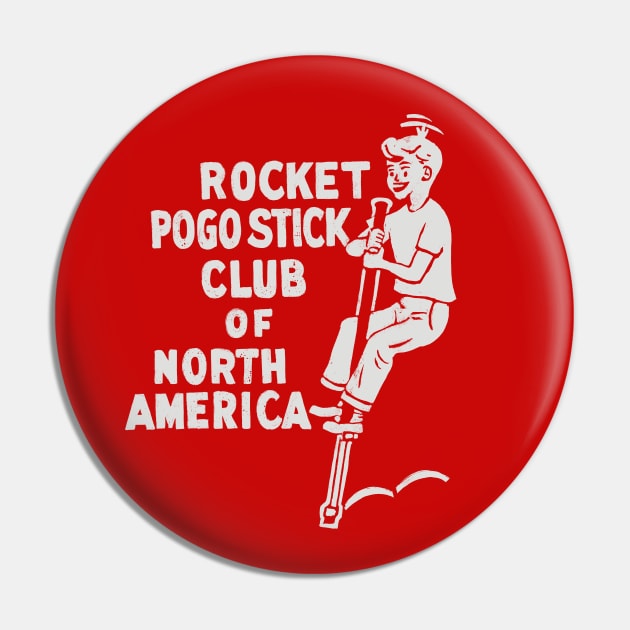 Rocket Pogo Stick Of North America  / Vintage Design Pin by DankFutura