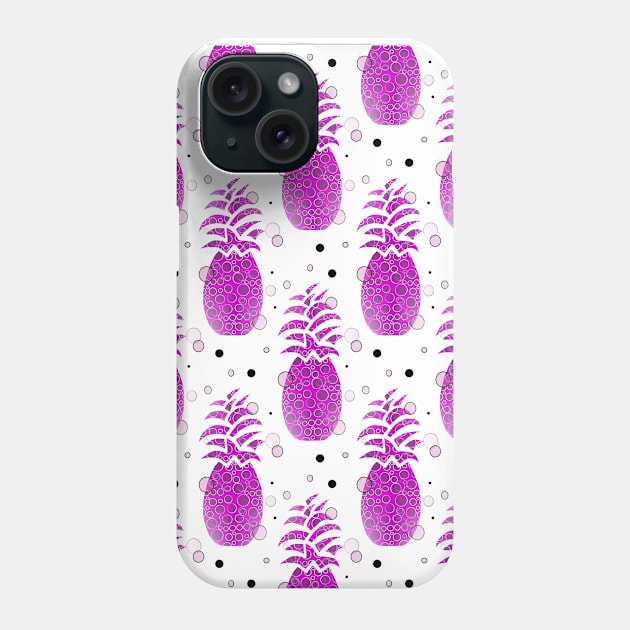 PURPLE Pineapple Pattern Phone Case by SartorisArt1