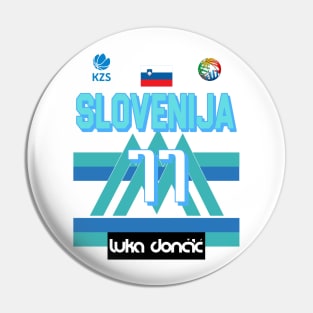 Luka Doncic Slovenija Fan Design Pin