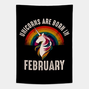 Unicorns Are Born In February Tapestry