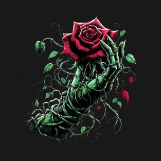 Evil Hand Red Rose T-Shirt