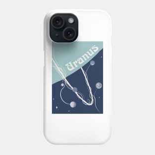 Uranus - Art Nouveau Space Travel Poster Phone Case