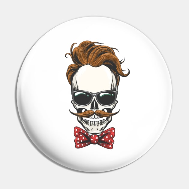 Skull with a hairstyle, mustache in a glasses and bow tie. Pin by devaleta