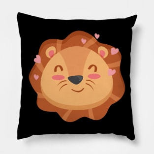 Cute Lion Cartoon Animals Character Design Pillow