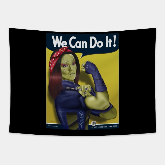 Gamora - We Can Do It! Tapestry by lexxclark