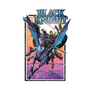 Black Knight Distressed Retro Design T-Shirt