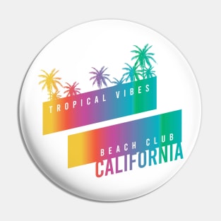 California beach club tropical vibes typography Pin