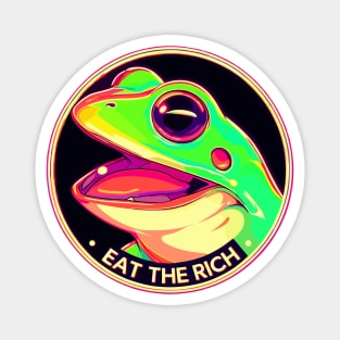 Eat the Rich Frog Magnet