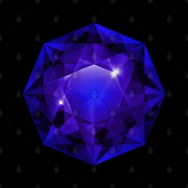 Octacore Blue and Purple Gemstone by The Black Panther