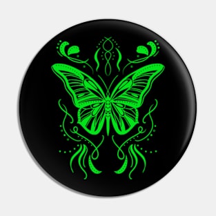 Butterfly totem Green Pin