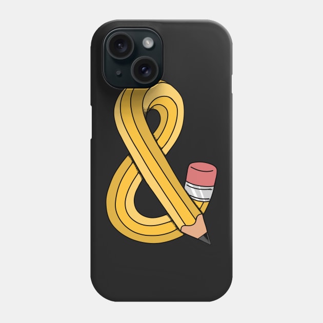 Pencil Ampersand Phone Case by coffeeman