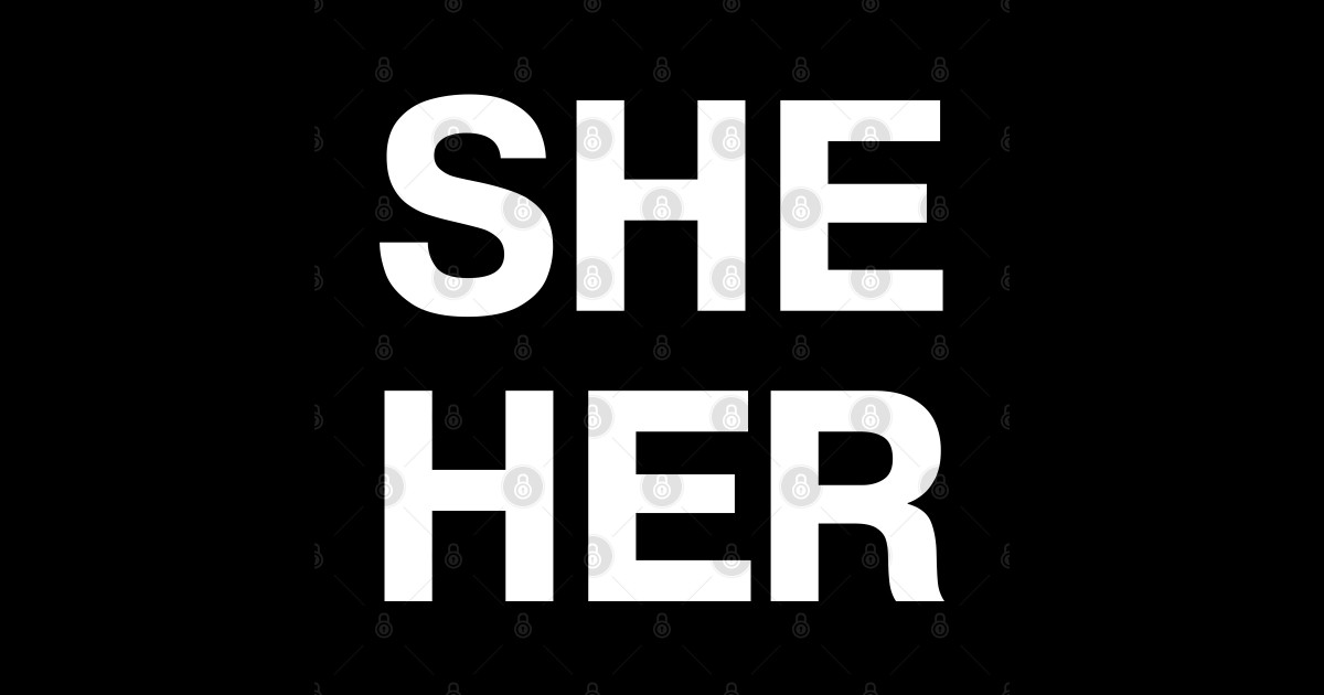 Pronouns She Her She Her Sticker Teepublic 8630