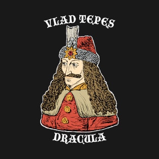 Vlad Tepes Dracula Background Black T-Shirt