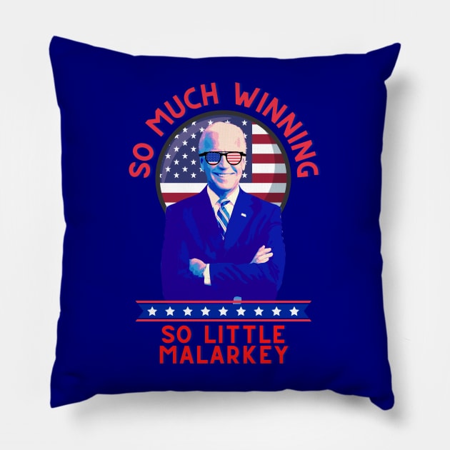 So Much Winning - So Little Malarkey Pillow by TJWDraws